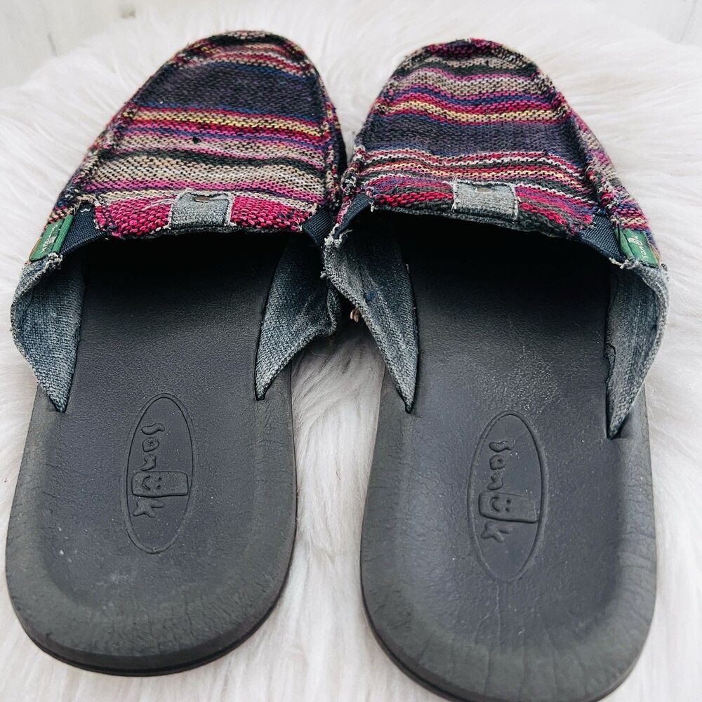 Sanuk Vagabond Southwestern Tribal Hemp Slip on Comfort Shoes - Womens Size 6 - Picture 4 of 6